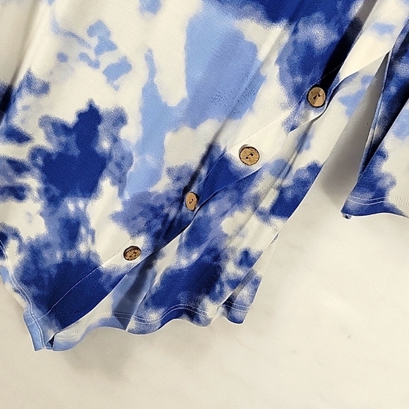 Blue Mood Tie-Dye Women's Top Size L - Picture 6 of 9